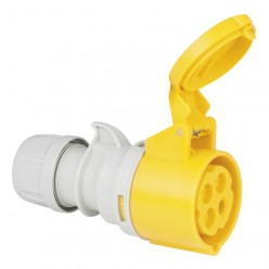 PCE 91312 CEE 16 A/110 V 4P Plug - female, yellow